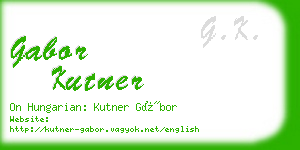 gabor kutner business card